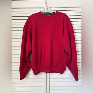 Vintage Eddie Bauer Red Unisex Medium Cotton Crew Sweater Crewneck Fishermancore